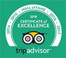 TripAdvisor - Certificate of Excellence 2018